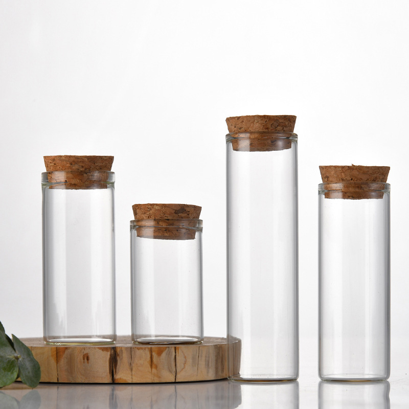 Wholesale 120mm Glass Storage Cork Bottle Glass Vials Large Test Tube With Cork Stopper