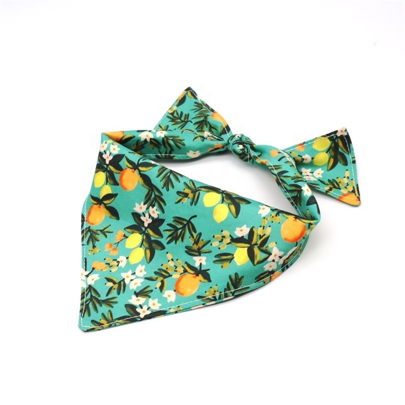 Blue Floral Pet Supplier Wholesale Eco Custom High Quality Sunflower Dog Collar Leash Dog Collar Bow