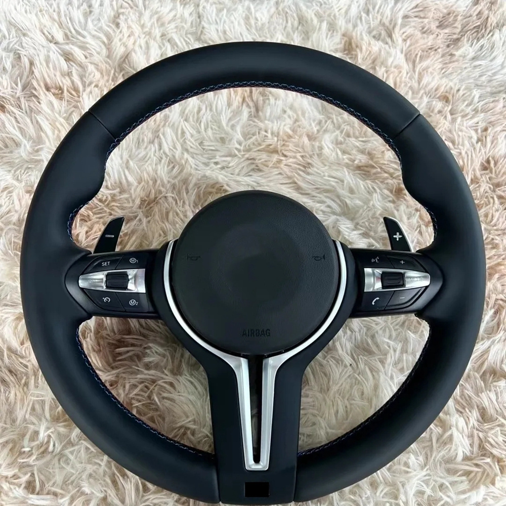 Custom Leather Auto Car Steering Wheel for BMW F01 F02 F03 F04 F06 F07 F10 F11 F12 F15 F16 F18 F20 F25 F26 F30 F32 E60 M3 M5 M6