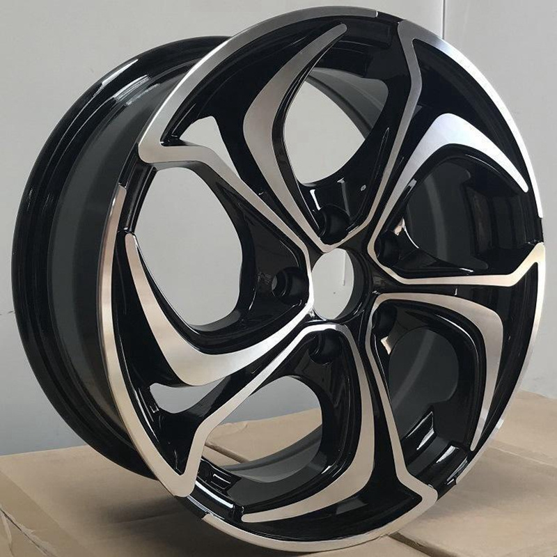 14 15 16 Inch Alloy Wheel With PCD 100-114.3 Tuning Wheels Black Machine Face 2023 Hot Sale Design Rims