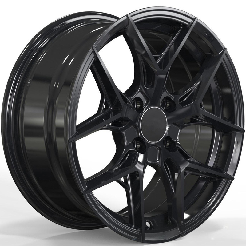 Mag Rims15 Inch Multi Spoke Black Red Finish Alloy Car Wheel Hub 4x100 Wheels 15 Car Rims Car Alloy Wheels