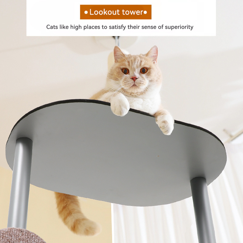 Cat climbing frame one sisal column grinding claw cat claw board space capsule nest luxury jump platform cat toy