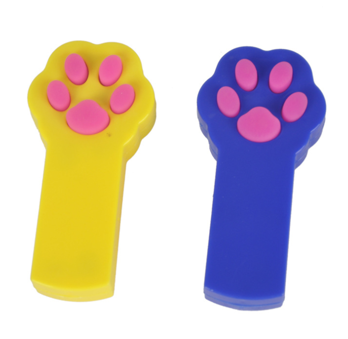 Hot Battery Cat Toy Laser Pointer Electronic Interactive Cat Paw Shape Laser Toy Cat Laser Toy