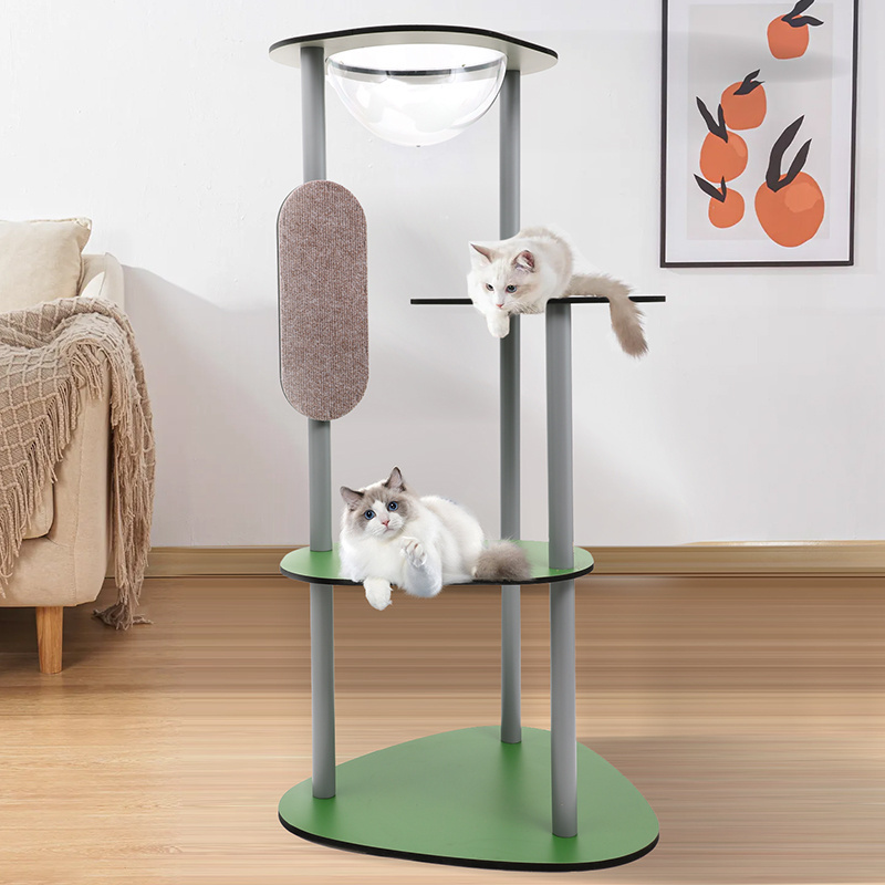 Cat climbing frame one sisal column grinding claw cat claw board space capsule nest luxury jump platform cat toy