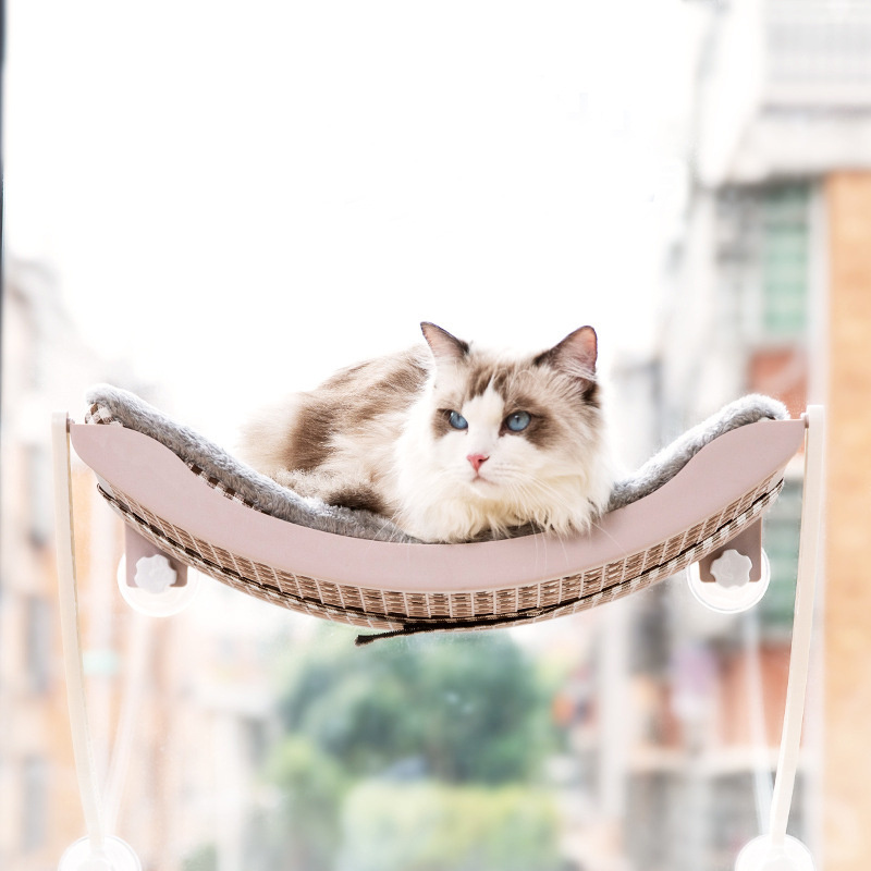 Hot Sale Plastic Pet travel Swing Bed Removable Scratch Cushion Hanging Cat Window Hammock