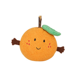 High Quality Safe Orange Pet Toy with Catnip Cute Design with Soft PP Cotton Playing Wholesale Pet Cat Bite Interactive Toy