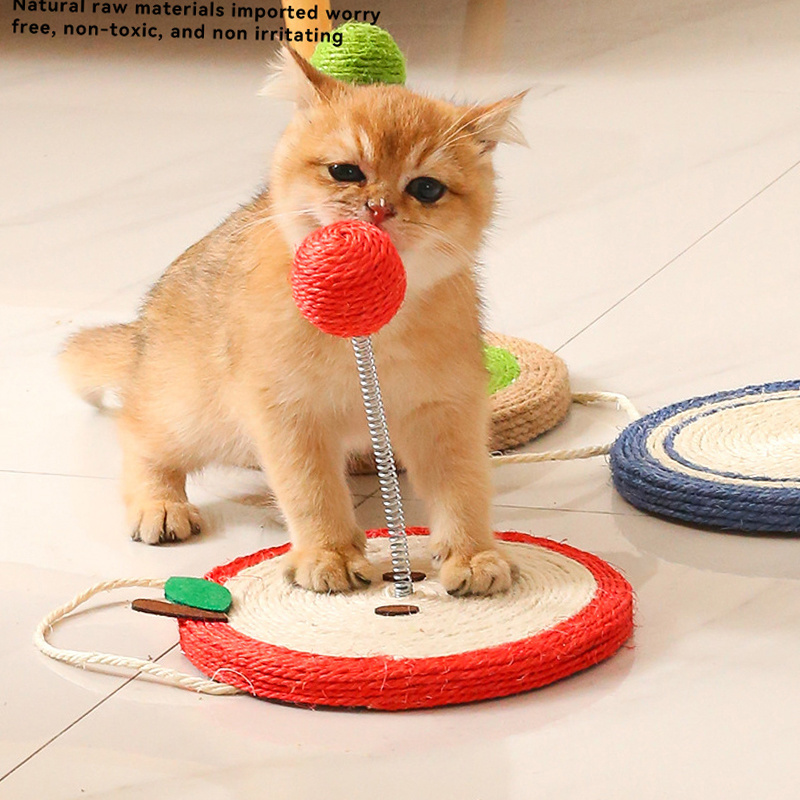 The new cat-teasing stick wholesale cat cat toys with big chassis spring tumbler ball