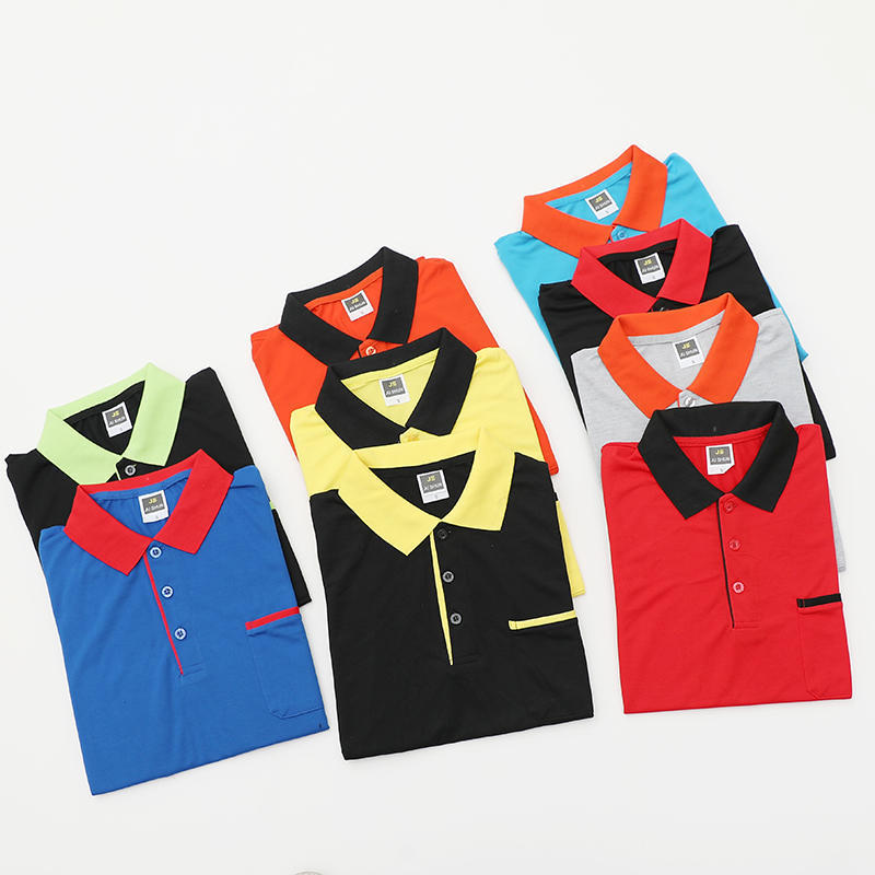 Wholesale  for men summer t shirt for men polo with pocket black polo shirt red collar premium quality polo shirts