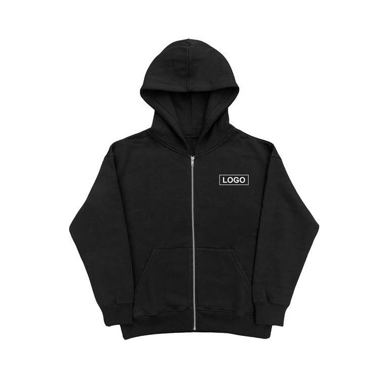 Wholesale Cotton Hoodie Blank Zipper Hoodie Unisex High Quality Custom Color Logo Zip Up Hoodies For Men