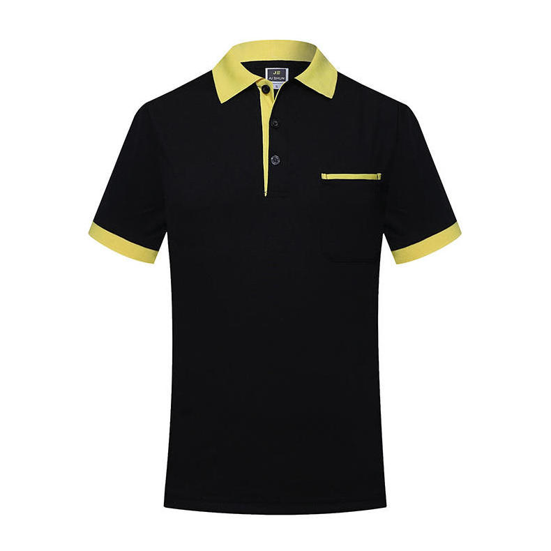 Wholesale  for men summer t shirt for men polo with pocket black polo shirt red collar premium quality polo shirts