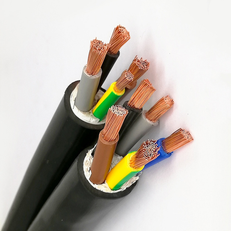 China manufacturer PVC insulated 3 core 4 core 5 core electric flexible wire line power cable