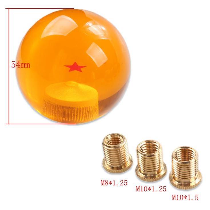 Orange Dragon Ball Shift Knob Shifter with Adapter Universal Manual Transmission