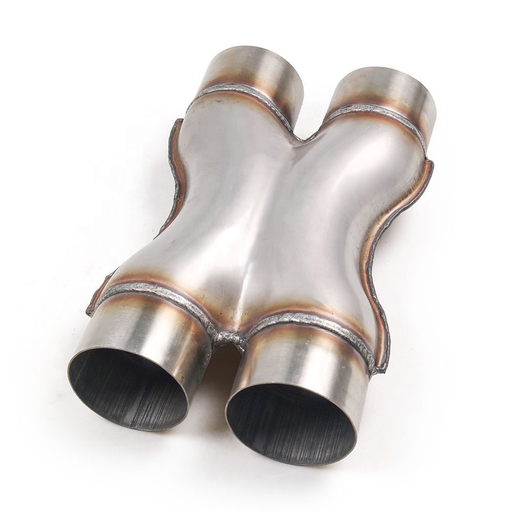 2inch 2.25inch 3inch Crossover X Pipe Universal Custom Dual Exhaust