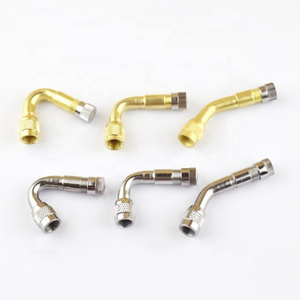 Brass Chrome Plated Tyre Valve Extension Adapter 45 90 135 Degree Angle Brass Air Tire Valve Extension