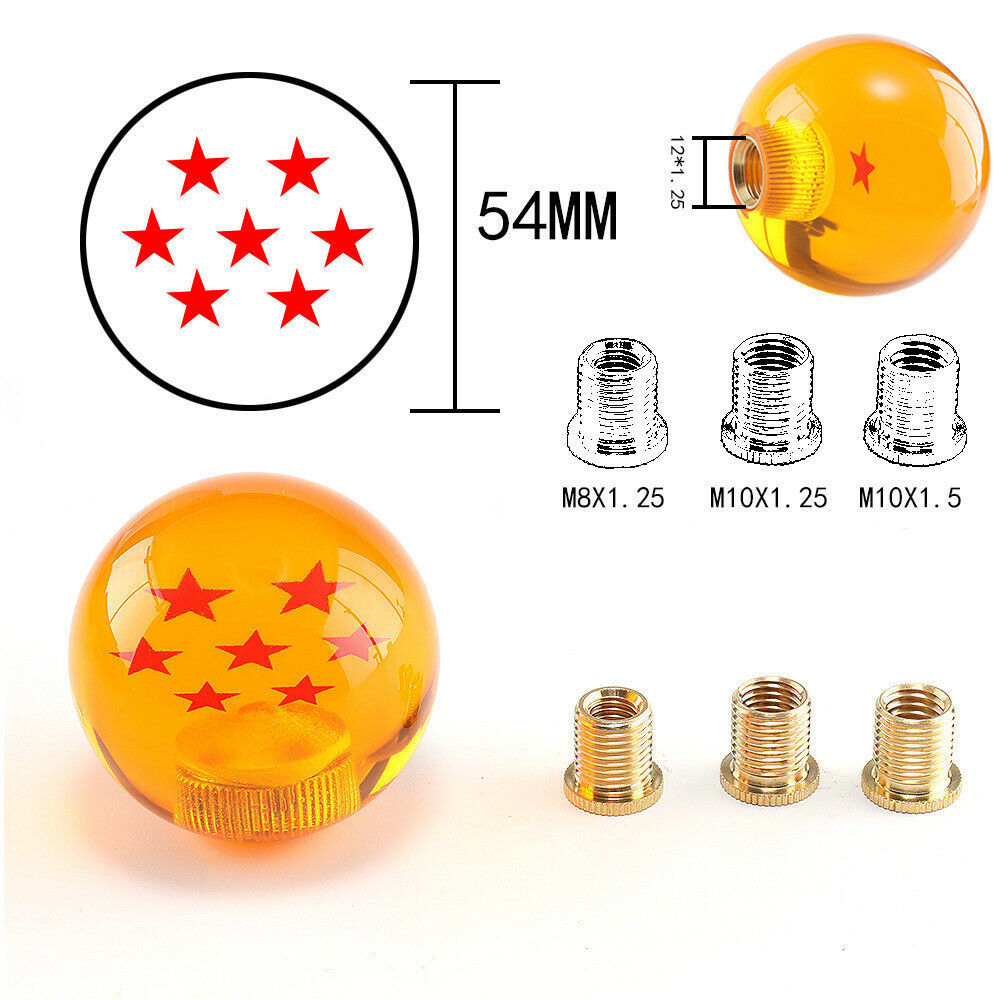 Orange Dragon Ball Shift Knob Shifter with Adapter Universal Manual Transmission