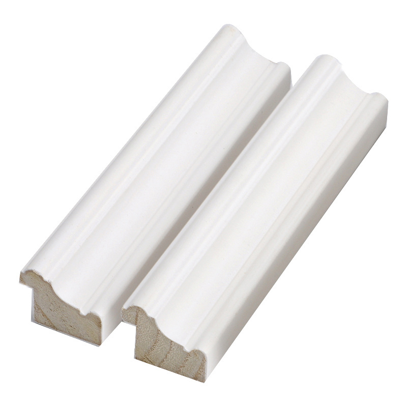 White Primed Wooden Door Trim Molding Wall Panel Decoration Frame Moulding