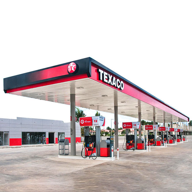 Design Space Frame Petrol Gas Station Canopy Construction