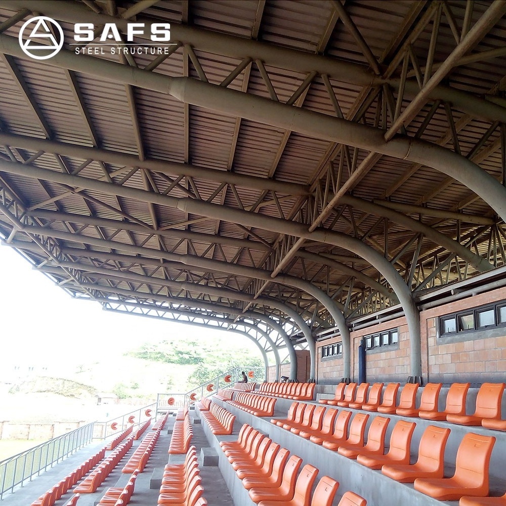 Low Cost Sports Hall Construction stadium Bleachers With Space Truss Roofing