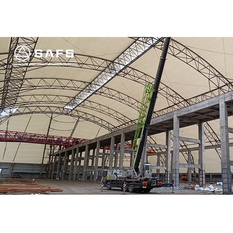 Light Steel Space Frame Galvanized Metal Roofing Trusses