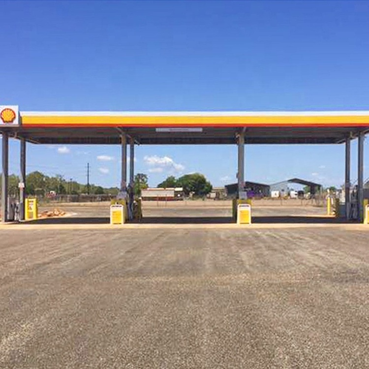 Design Space Frame Petrol Gas Station Canopy Construction