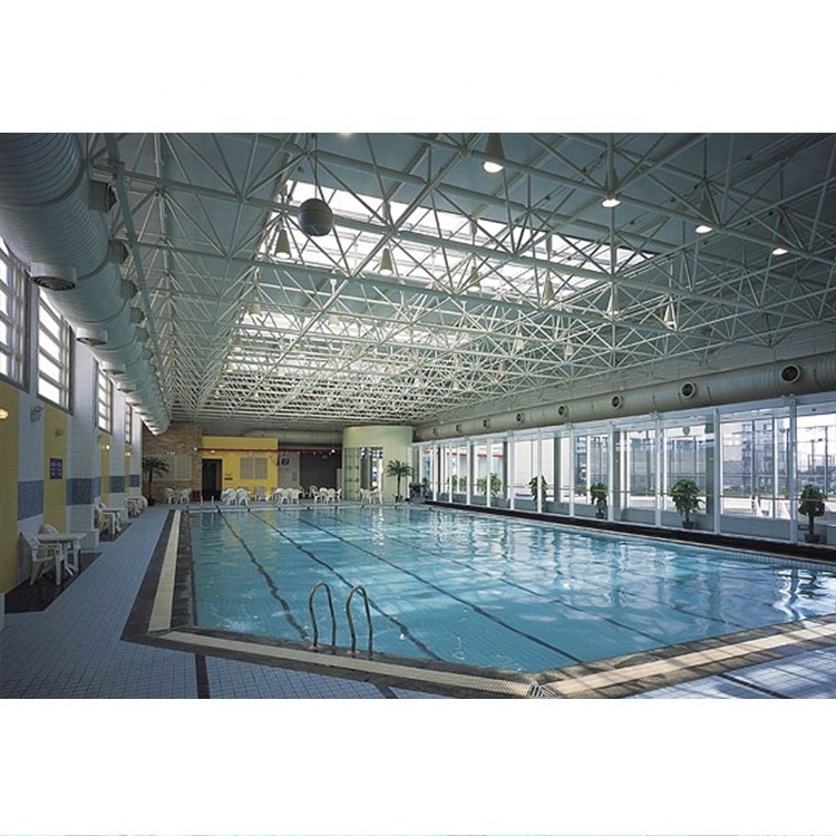 Large span steel structure indoor swimming pool metal roof