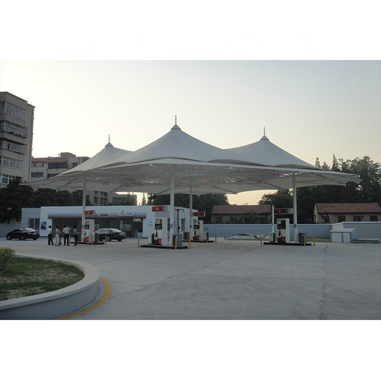 Modernized High Quality Light Steel Gas Station Roof Building Steel Structure Design