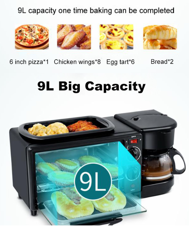 High Efficiency Stainless Steel Multi-function Breakfast Machine 3-in-1 Breakfast Maker/ Toaster wholesale price