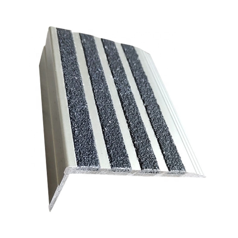 High quality good price carborundum stair covering step corner strip protector nonslip plate tile trim edge stair nosing