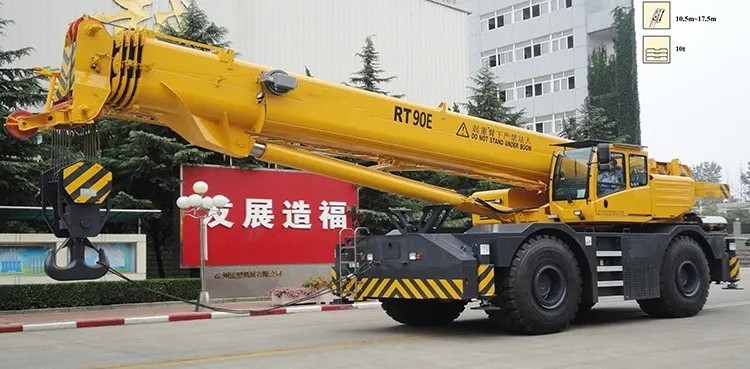 High quality Rough Terrain 90Ton Hydraulic Big Large Rough Terrain Crane RT90E