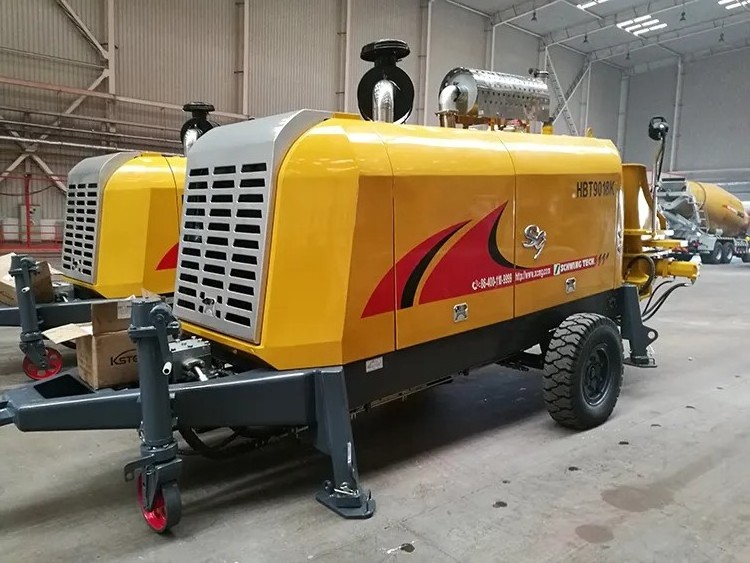 HBT9018K Trailer Concrete Pump Concrete Pump Machine For Sale