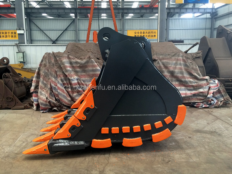 hardox material made excavator rock buckets/hard stone load bucket/heavy environment dredging bucket for sale