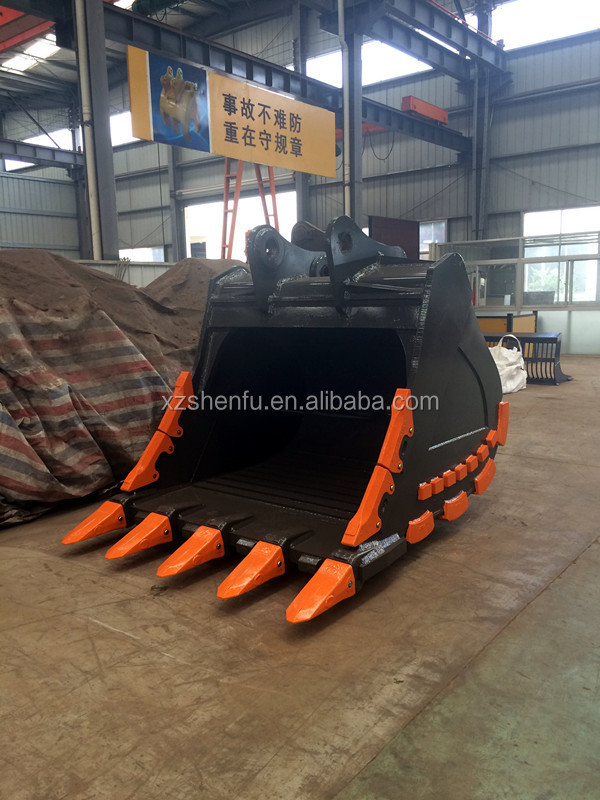 hardox material made excavator rock buckets/hard stone load bucket/heavy environment dredging bucket for sale