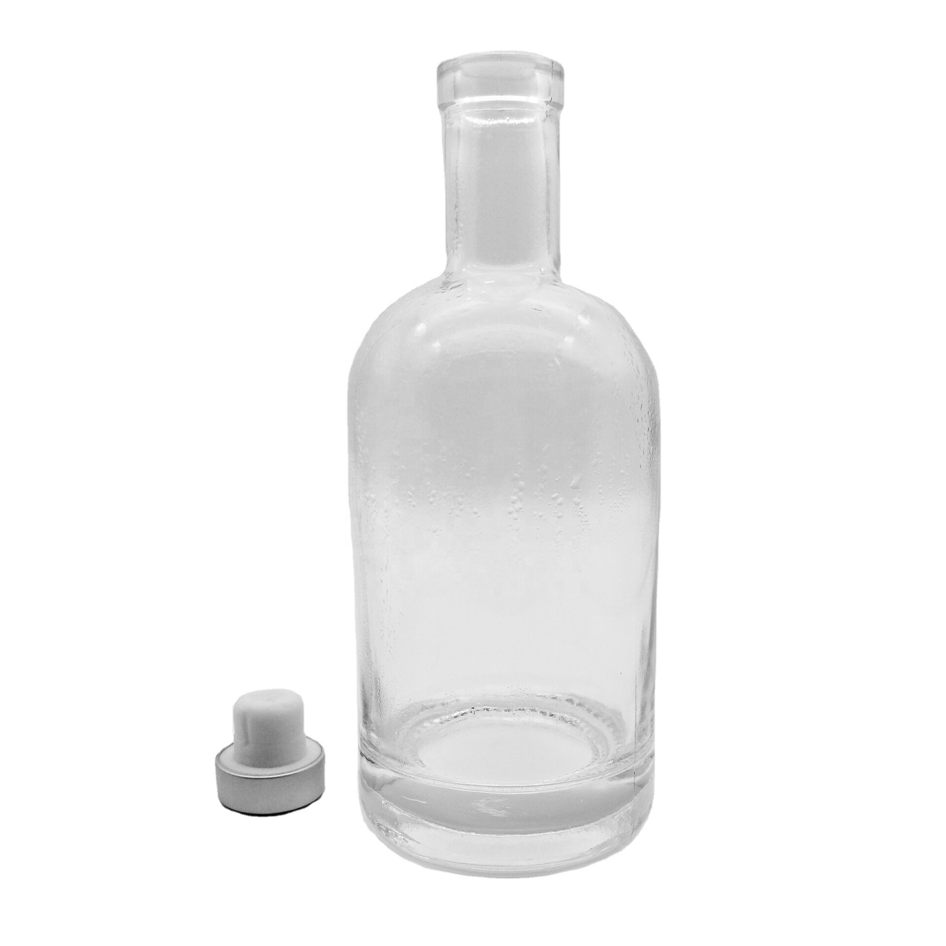 750ML Thick Base Liquor/alcohol/spirit Glass Bottle Liquor with Synthetic T-Top Cork