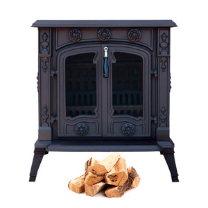 18Kw Fireplace Freestanding European Double Door China Portable Modern Cast Iron Wood Stove