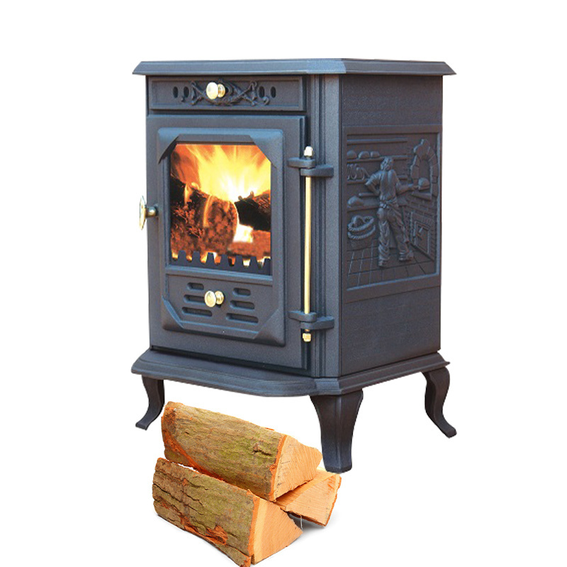 Cast Iron Glass Door Wood Burning Stove /Parts/ Heating Area 90-300sqm For Sale