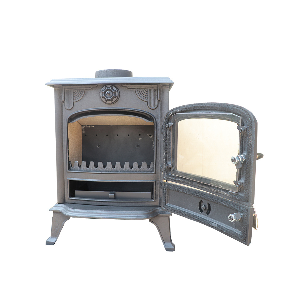 Modern indoor wood burning fireplace 8kw cast iron wood stove