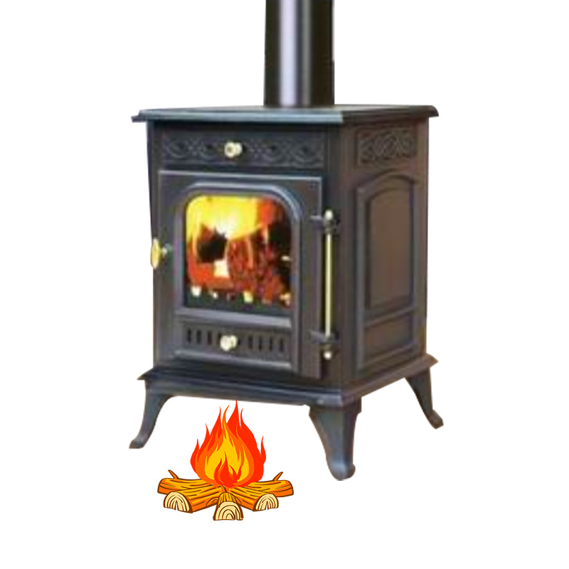 Hot Sale Mini Embedded Flame Control Indoor True Fire Cast Iron Fireplace Wood Burning Stoves