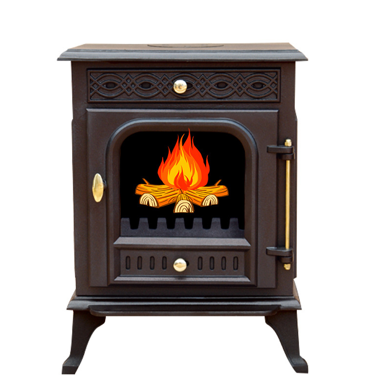 Hot Sale Mini Embedded Flame Control Indoor True Fire Cast Iron Fireplace Wood Burning Stoves