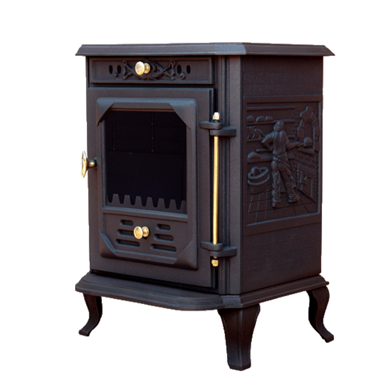 Traditional style cast iron Indoor stove wood burning stove with oven