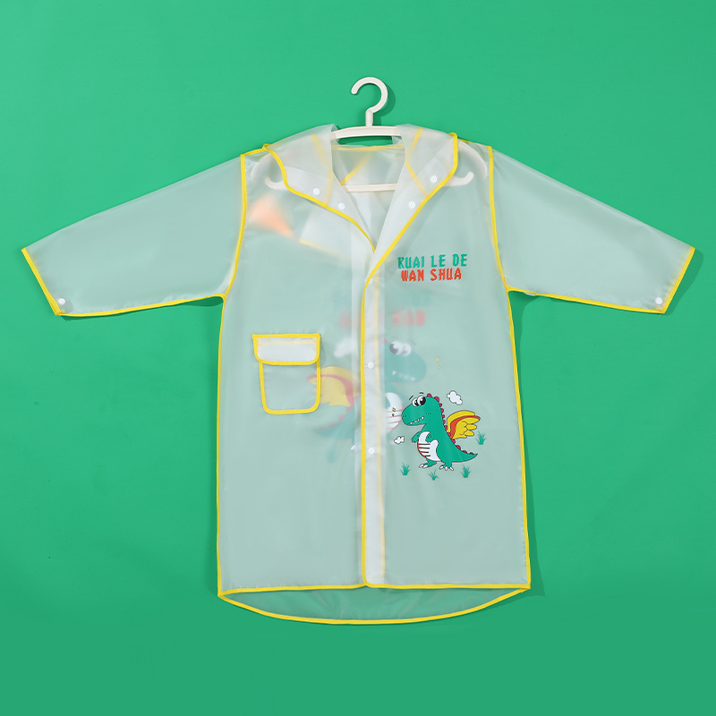 Hot Sales Boys Girls Customized Printed Raincoat Waterproof Kids Eva Clear Raincoat