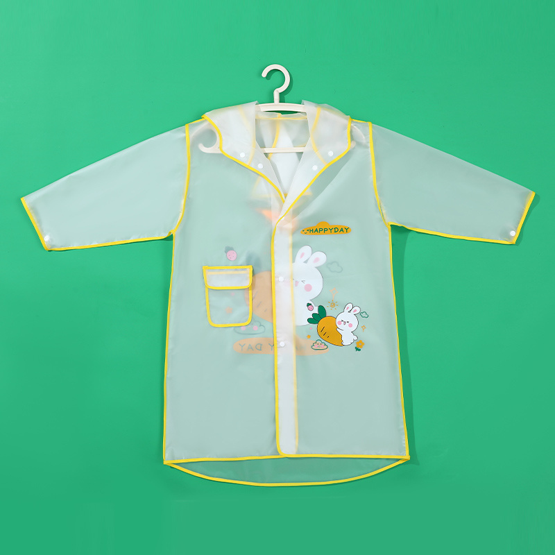 Hot Sales Boys Girls Customized Printed Raincoat Waterproof Kids Eva Clear Raincoat