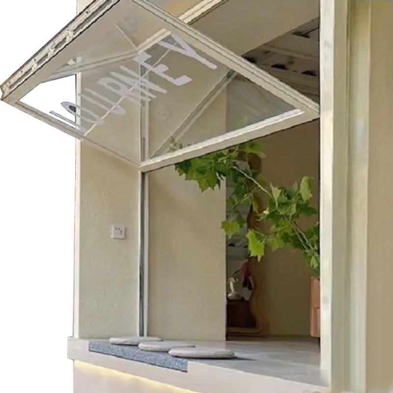 Customized Aluminum Tempered Glass folding Windows Horizontal Folding Window Balcony Window