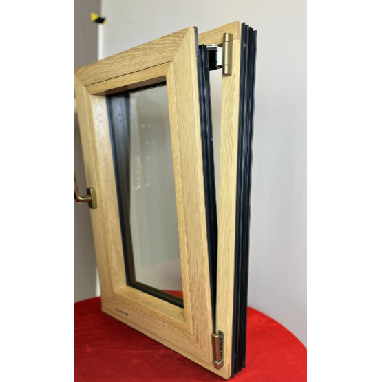 Hhs Sound Proof Wooden Window Design Tilt And Turn Window With Double Glazed Heat Insulated Aluminum Clad Wood Window