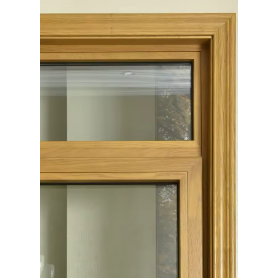 Hhs Sound Proof Wooden Window Design Tilt And Turn Window With Double Glazed Heat Insulated Aluminum Clad Wood Window