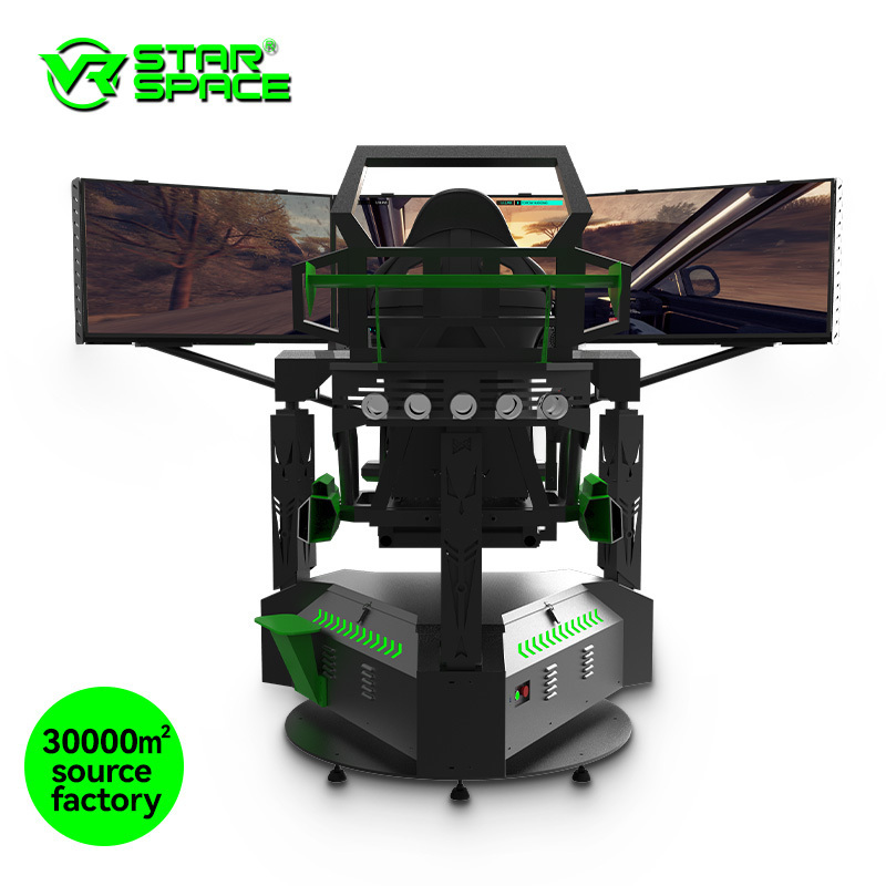 Hot Selling Products 9D Virtual Reality 3 Screen VR Racing Simulator Dynamic Platform Racing Arcade Game Machine