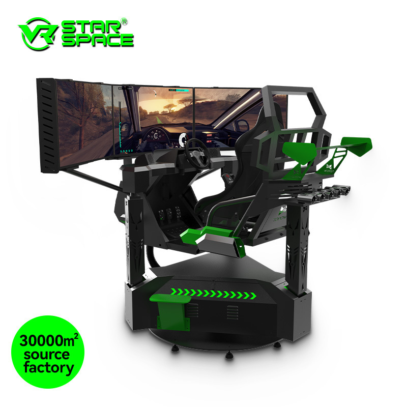 Hot Selling Products 9D Virtual Reality 3 Screen VR Racing Simulator Dynamic Platform Racing Arcade Game Machine