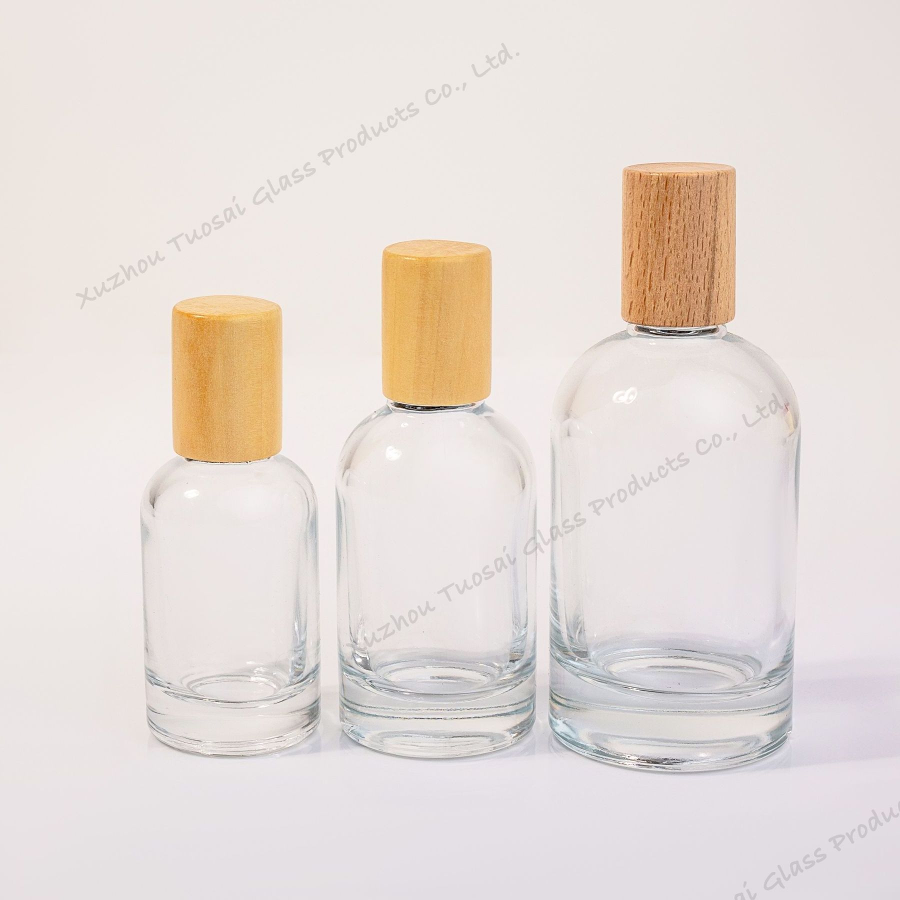 Wholesale Empty Round Cylinder 30ml 50ml 100ml Glass Luxury Perfume Bottle