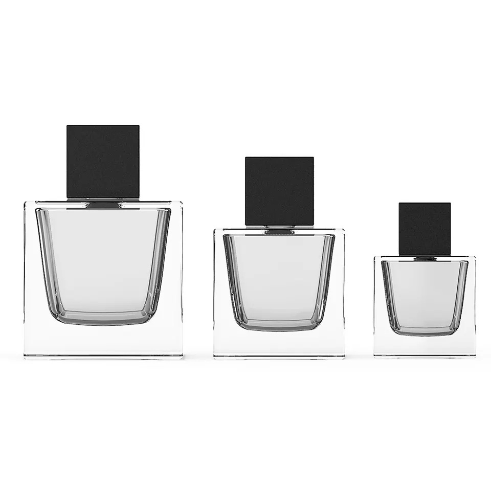 Fashion Luxury Design 30 ml 50 ml 100 ml Empty Square Glass Small 30ml Perfume Bottle 50ml