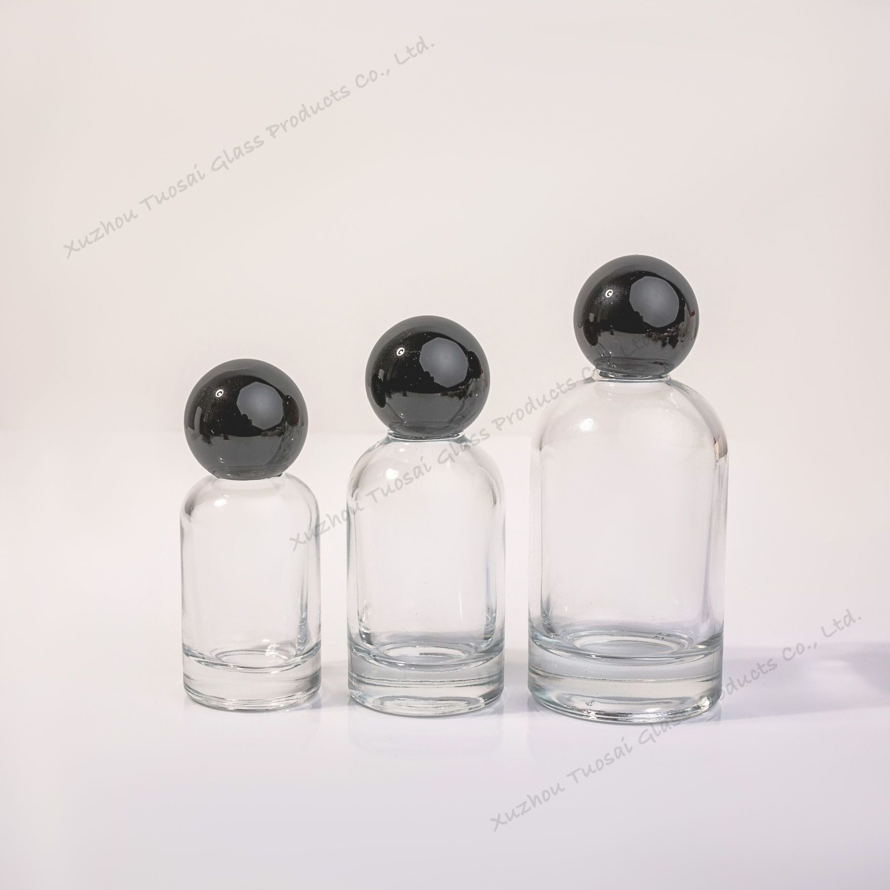 Wholesale Empty Round Cylinder 30ml 50ml 100ml Glass Luxury Perfume Bottle