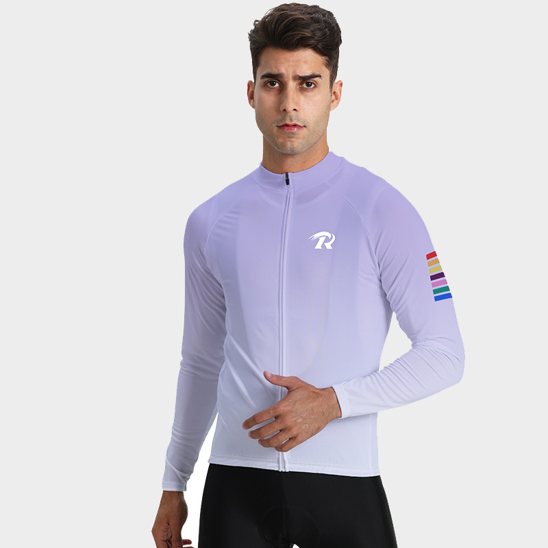 Best Selling Cool Men Sports Shirt Cycling Jersey For Bikes breathable Quick Dry Long Sleeve Cycling Strap pants